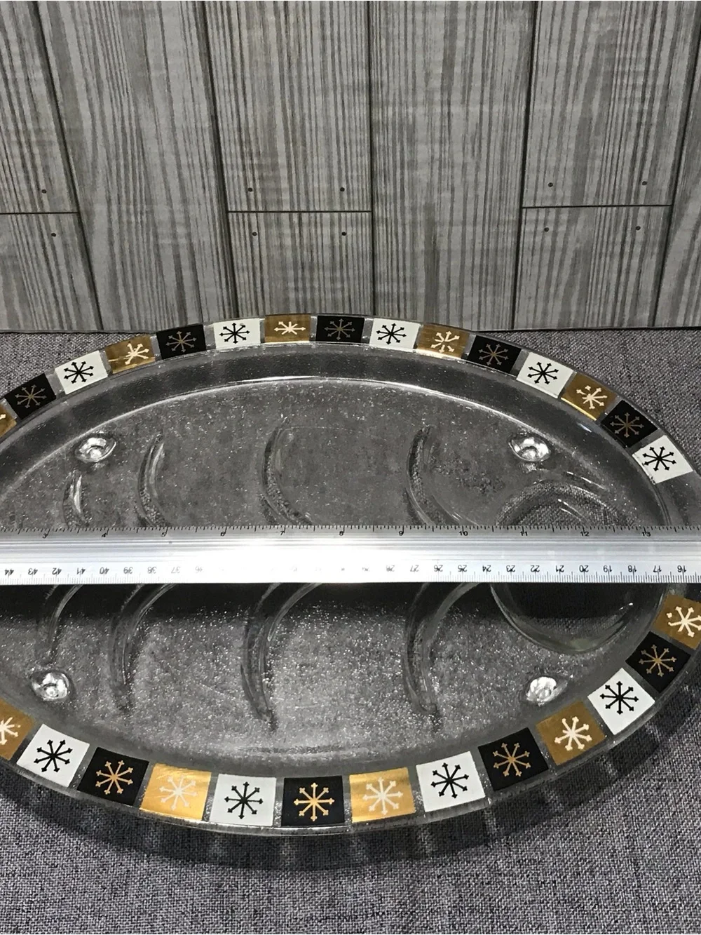 Vintage Mid Century Modern Inland Glass Meat Platter